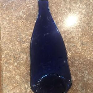 Glass flaggendes bottle cheese tray